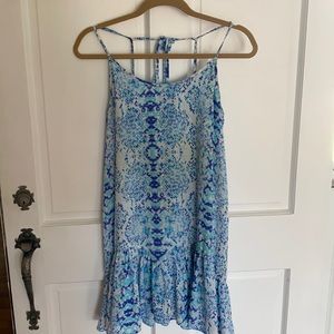 Blue snakeskin dress